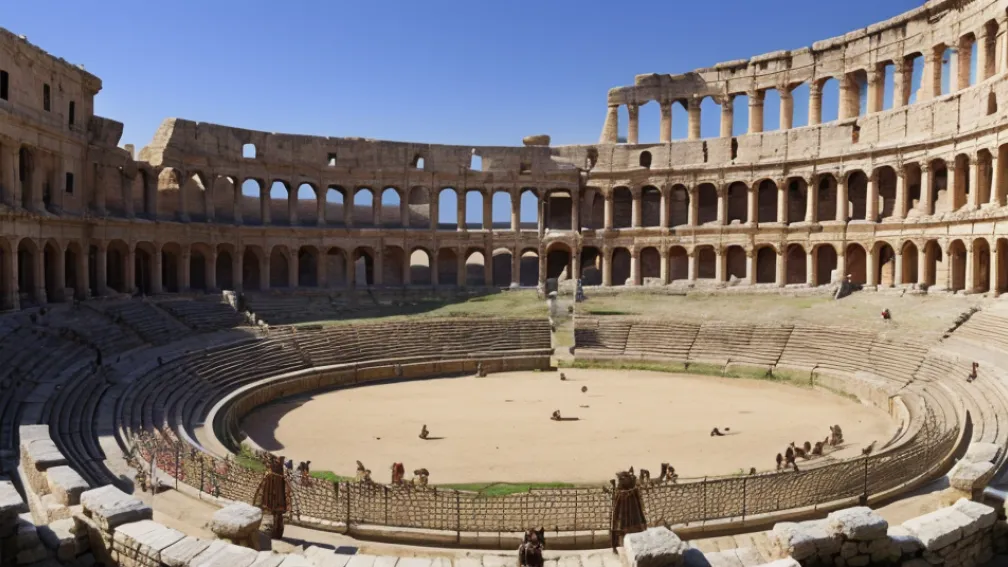 Reconstituiri gratuite de lupte de gladiatori la un muzeu din Madrid