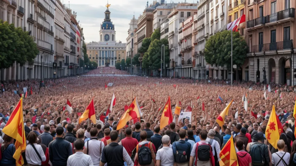 Madrid: Extrema-dreaptă manifestă cu tineri pentru „remigrare”