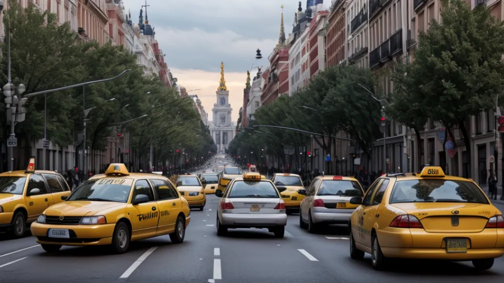 Madrid: Sute de taximetriști protestează împotriva "răpirii mobilității"
