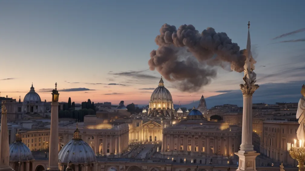 Conclavul de la Vatican: Primele imagini și semnificația "fumatei negre" în alegerea Papei