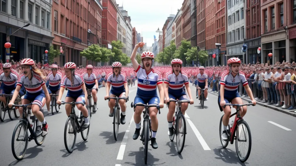 Jucătorii Barcelonei au sărbătorit titlul de campioni cu o plimbare cu bicicleta prin oraș