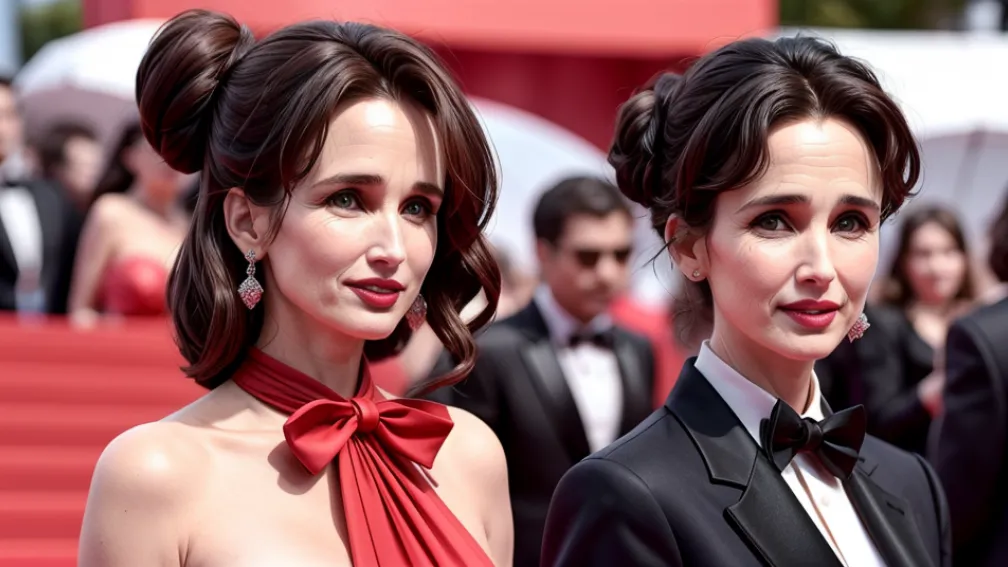 Andie MacDowell strălucește la Cannes: De la o coafură falsă la un machiaj natural