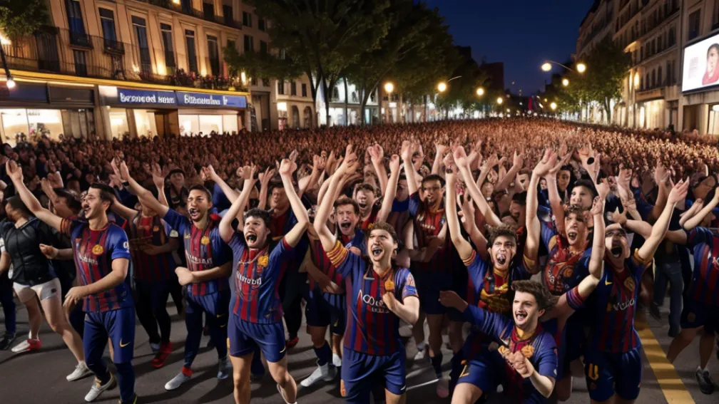 Barcelona sărbătorește titlul de campioană: imagini de pe străzile orașului