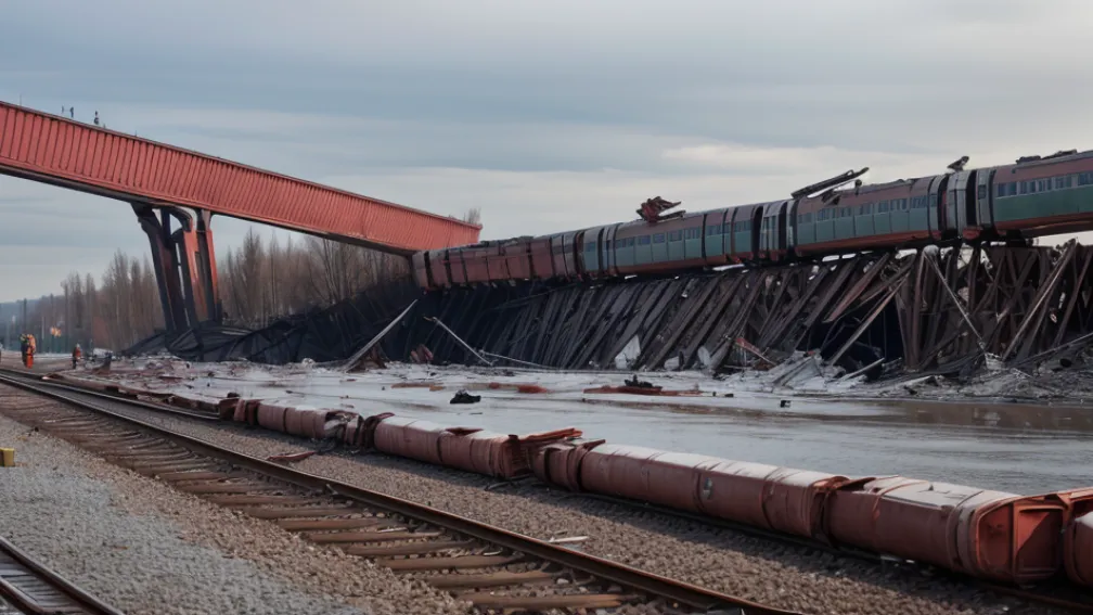 Accidente feroviare în Rusia: Prăbușirea podurilor a dus la deraierea trenurilor, victime multiple