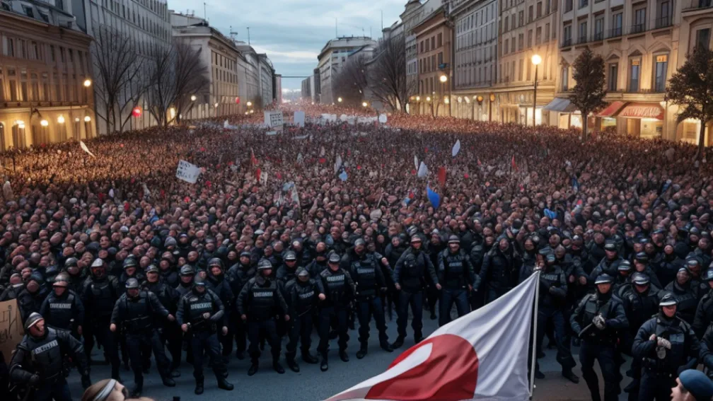 Proteste violente în Serbia: Zeci de răniți în confruntările cu poliția