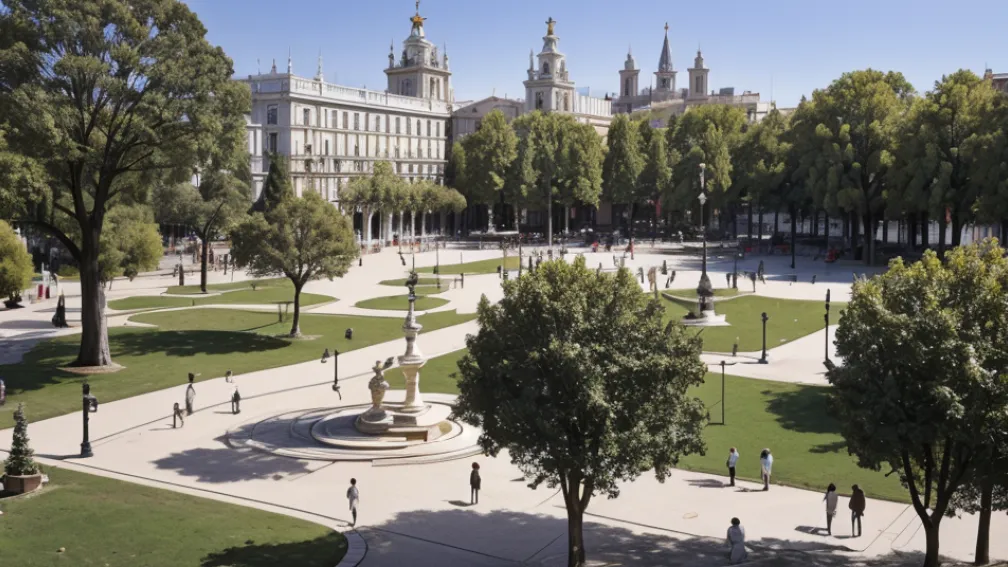 Madrid: Locuitorii protestează împotriva defrișării din Plaza de Santa Ana pentru un parcări