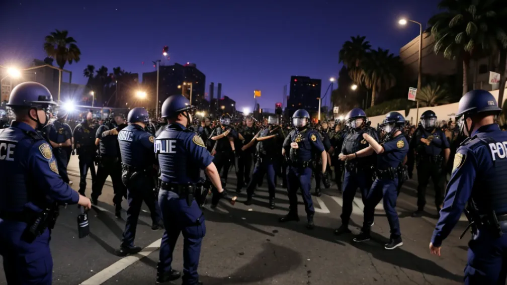 Proteste la Los Angeles: Fotoreportaj de la demonstrațiile împotriva raidurilor ICE