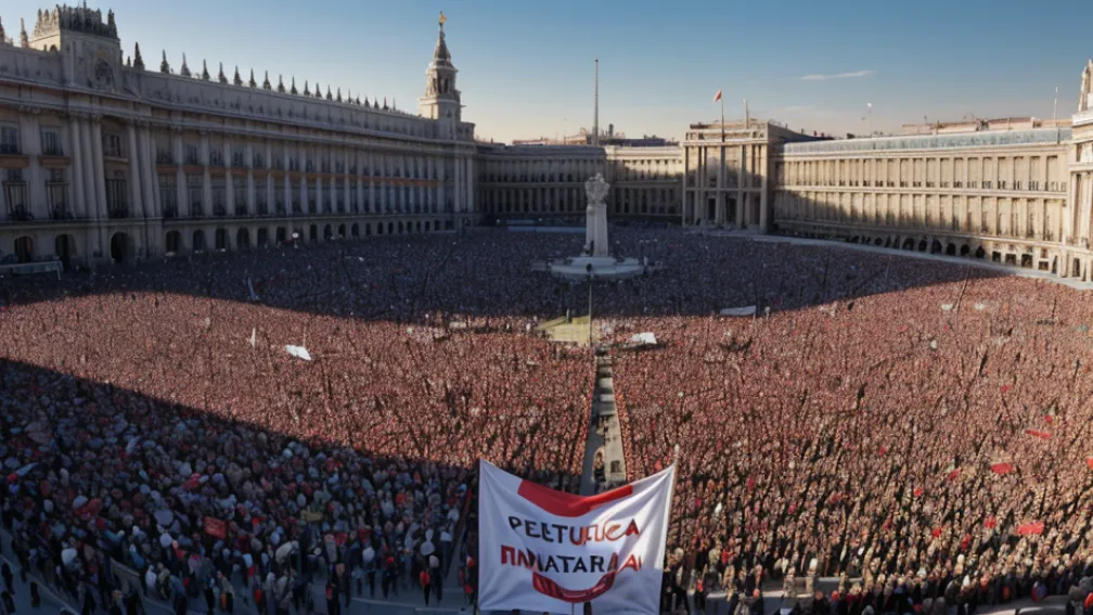 Protest la Madrid: Partidul Popular iese în stradă împotriva lui Sánchez sub sloganul "Mafie sau Democrație"
