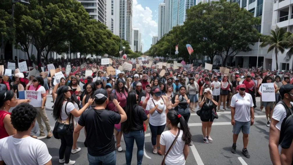 O femeie este arestată în timpul dezbaterii unei propuneri de migrație în Miami