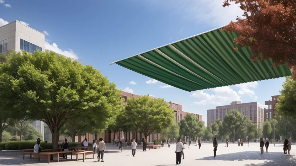 Barcelona implementează umbrele urbane pentru a combate căldura