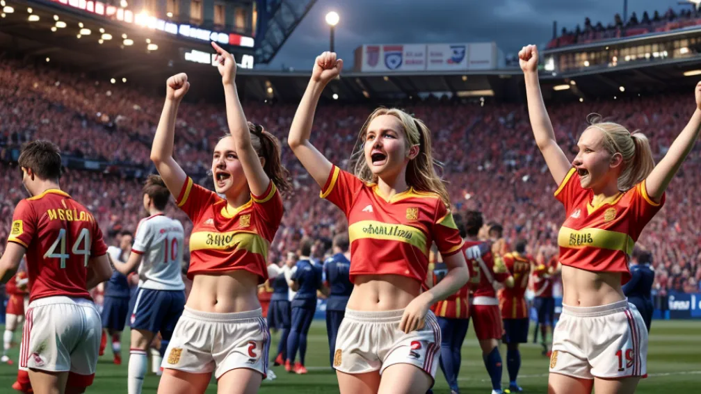 Reacții explozive: Fanii după victoria Angliei asupra Spaniei la Euro Feminin