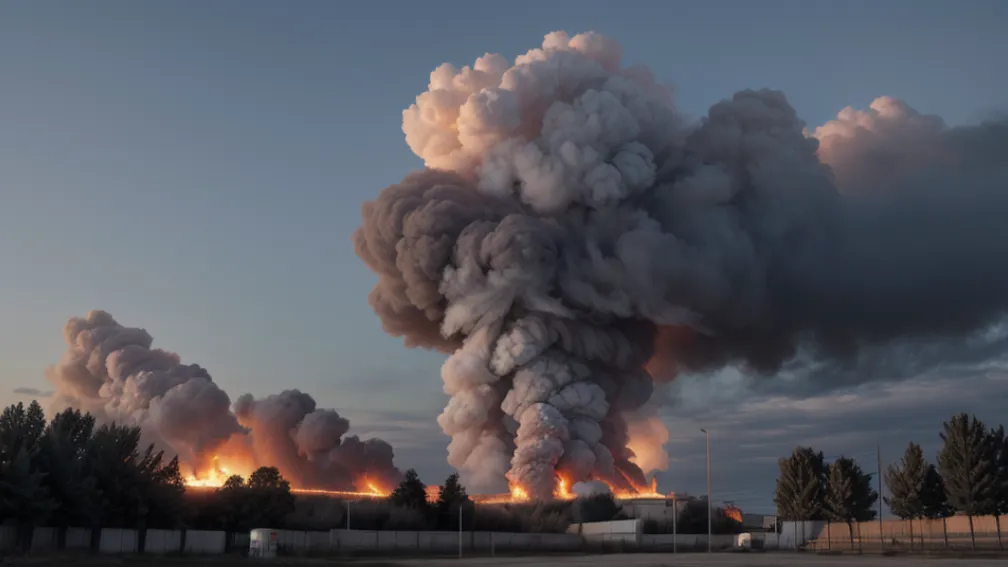 Incendiu la o fabrică de produse chimice în Zuera, Spania: Populația evacuată din cauza riscului toxic