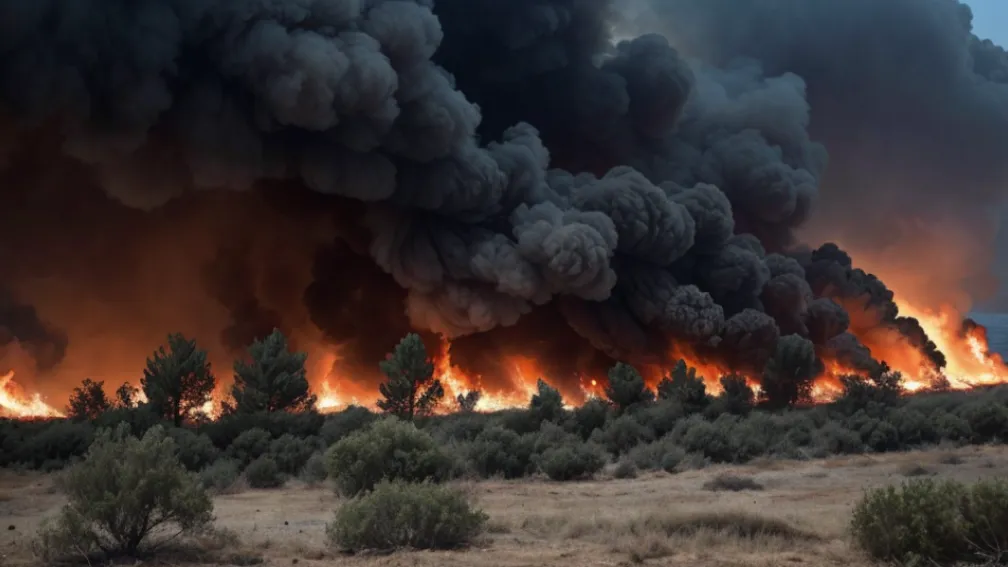 Incendiu de vegetație în Creta: peste 1.000 de persoane evacuate, situația se înrăutățește