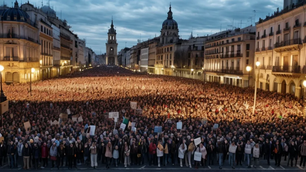 Proteste în Vic forțează anularea unei slujbe religioase cu președintele Conferinței Episcopale Spaniole