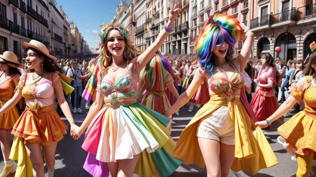Madridul celebrează: Imagini vibrante de la parada și demonstrația LGBTQ+