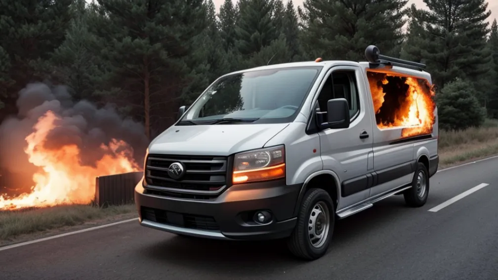 Vandalism la Barcelona: un camionet a fost incendiat