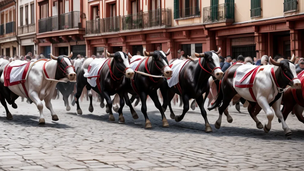 Al cincilea encierro de San Fermín: Taurii periculoși Jandilla au alergat pe străzile Pamplonei