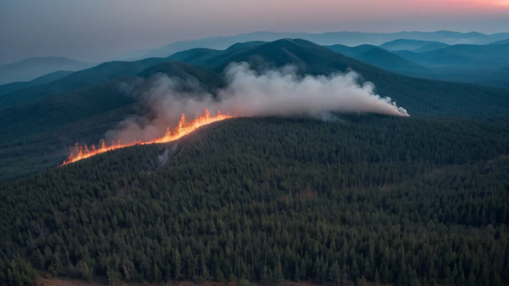Incendiu de proporții în Spania: Flăcările amenință habitatul ursului brun