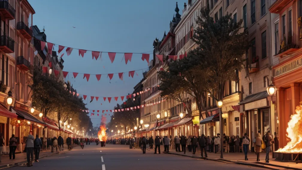 Incendiu la festivalul Gràcia din Barcelona distruge decorațiunile de pe strada Verdi