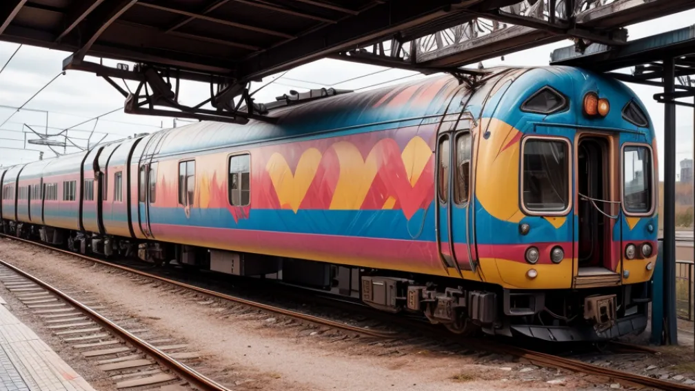 Patru persoane reținute pentru graffiti de șapte metri pe un tren în El Vendrell (Tarragona)