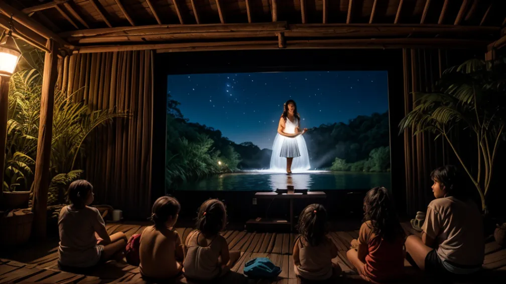 Cinema fără electricitate: Cum filmele ajung în Amazonul peruan prin energie solară