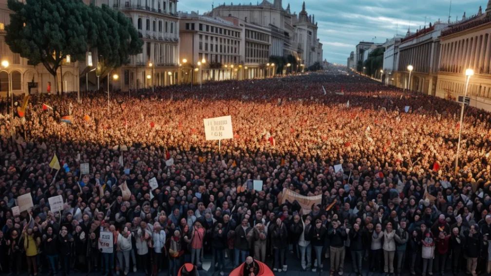 Al zecelea protest în Valencia cere demisia lui Carlos Mazón după inundații