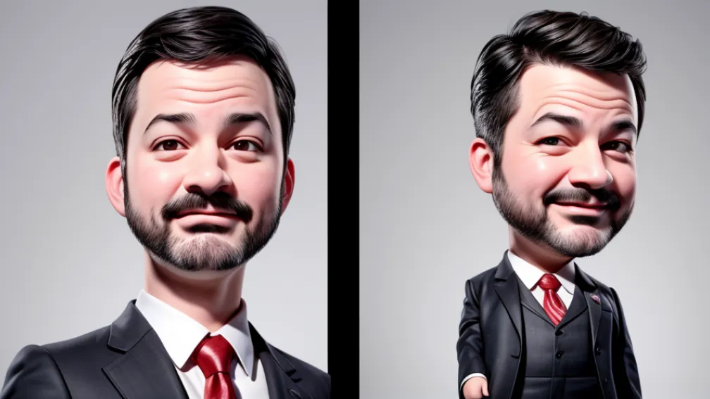 Jimmy Kimmel în caricatură: perspectiva lui Sciammarella