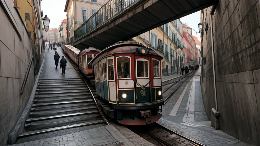 Accident la Lisabona: Funicularul Elevador da Glória a deraiat