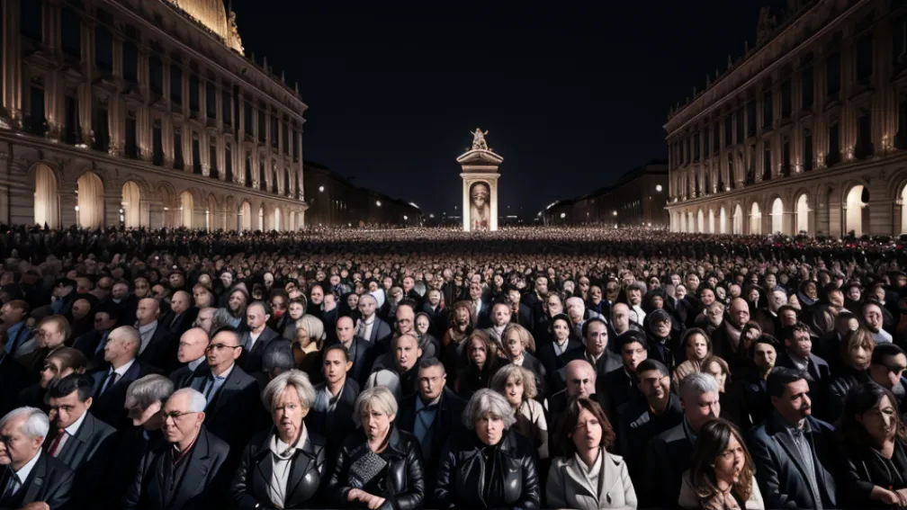 Milano își ia rămas bun de la Giorgio Armani: Sute de oameni aduc un ultim omagiu legendarului designer