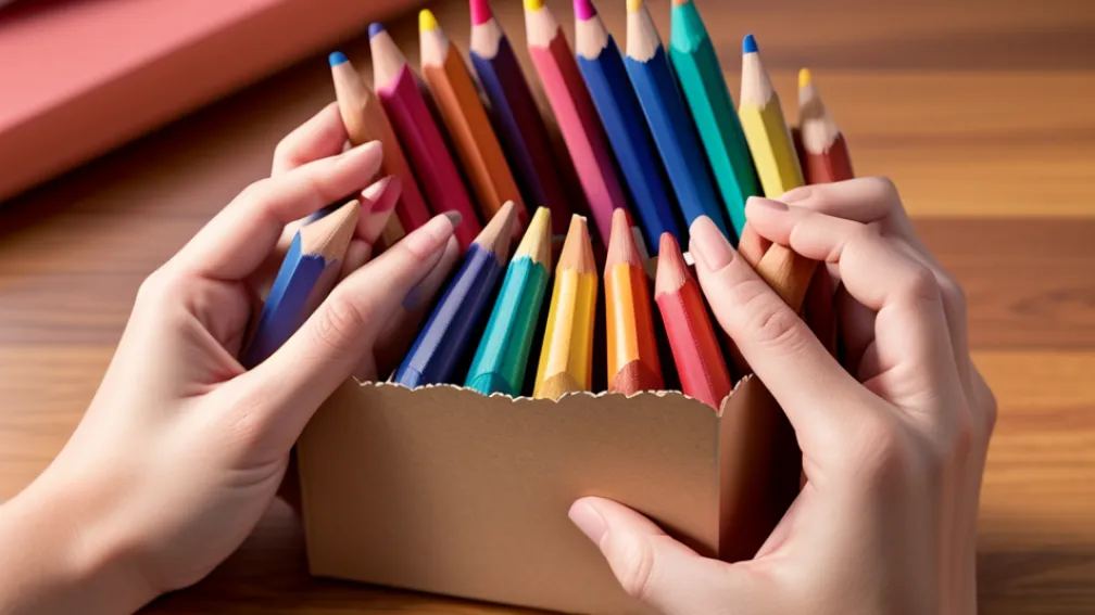 Creioane colorate: o întoarcere la copilărie și amintiri din școală