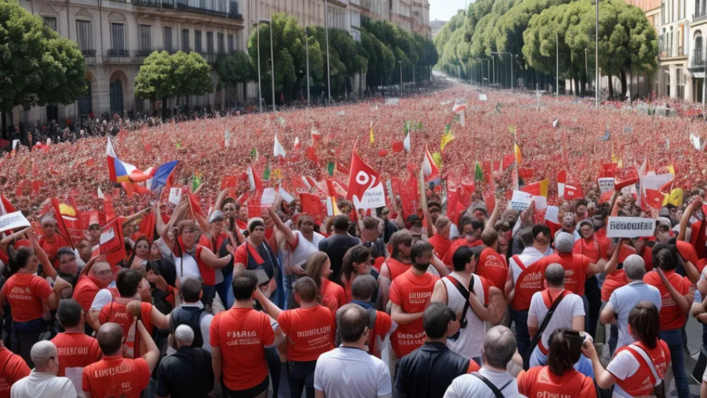 Sindicatele spaniole vor protesta pentru a susține reducerea programului de lucru