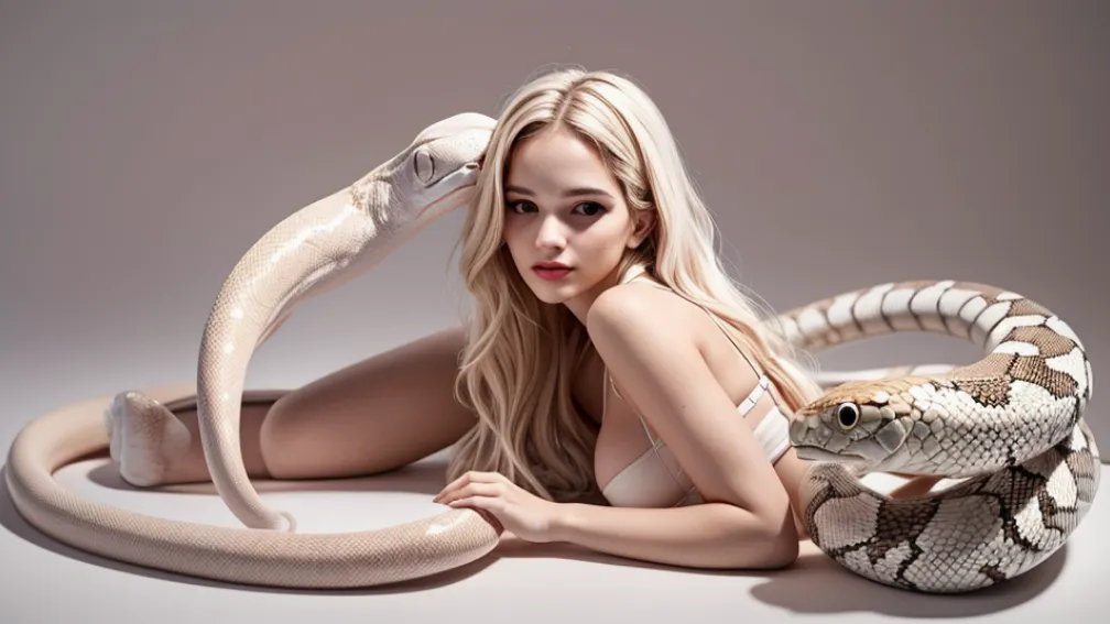 Rosalía, imaginea campaniei Calvin Klein: cântăreața pozează cu un șarpe albino în lenjerie intimă