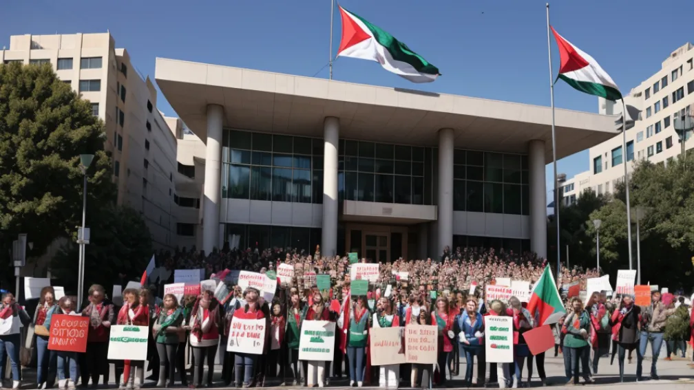 Profesori din Madrid cer embargou de arme pentru Israel: Cronica unui protest