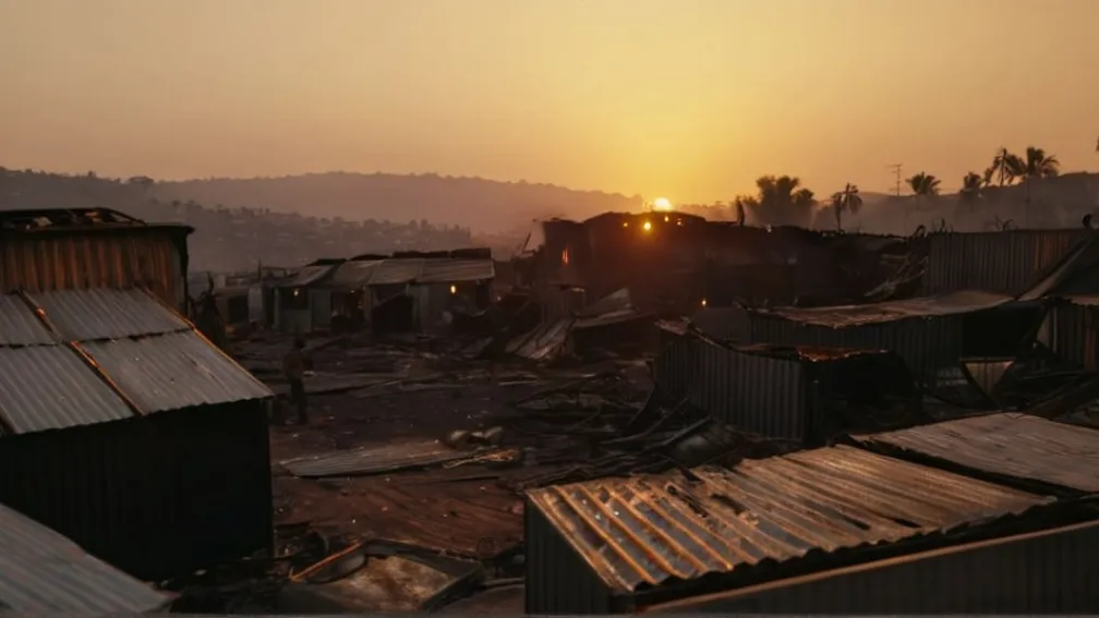 Incendiu devastator într-o așezare improvizată din Barcelona: Doi răniți și barăci distruse