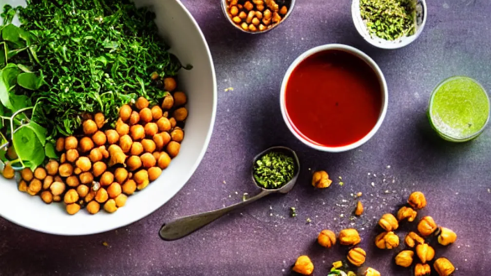 Salată verde cu năut crocant: O rețetă ușoară și delicioasă pentru un stil de viață sănătos
