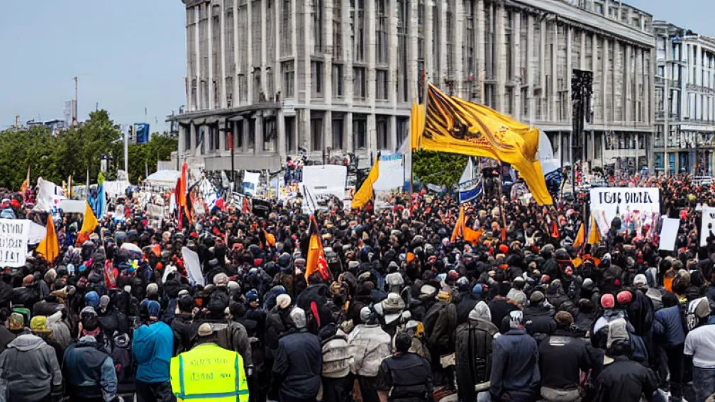 Galicia strigă „Altri ucide” la un protest amplu împotriva politicii industriale a Xunta