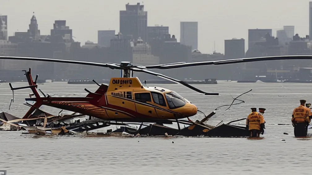 Cel puțin cinci turiști morți în New York după ce elicopterul s-a prăbușit în râul Hudson