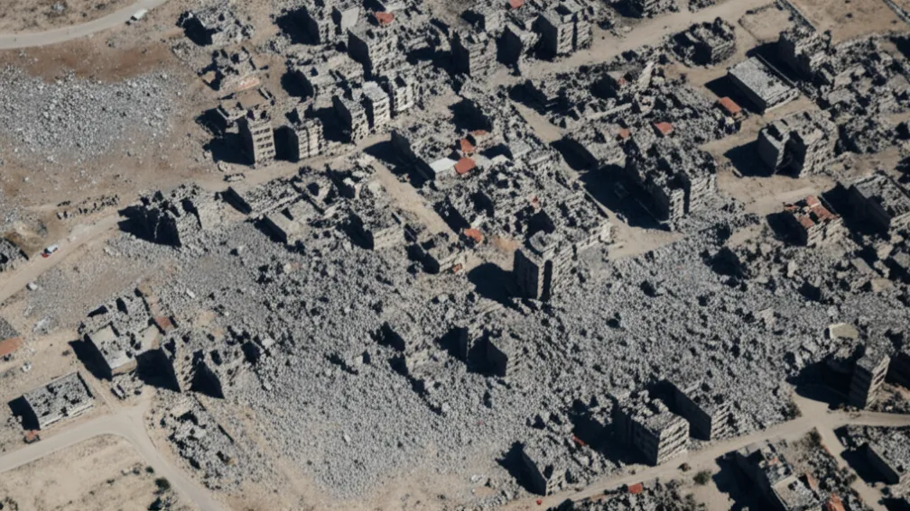 Minarete distruse și o stea a lui David de 40 de metri: Gaza pe Google Maps