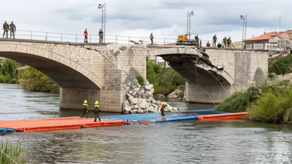 Consiliul din Castilla și León și Armata vor construi un pod temporar în San Esteban de Gormaz