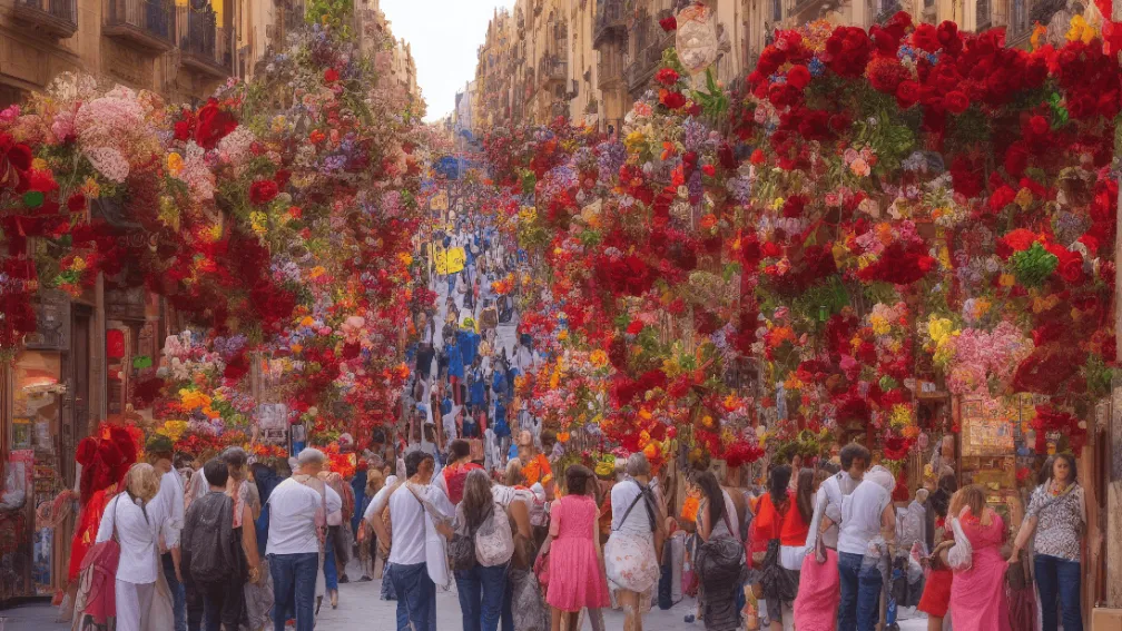 Librarii și florarii catalani anticipează un Sant Jordi record datorită vremii bune