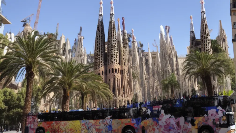 Activiști atacă un autobuz turistic cu pistoale cu apă în Barcelona