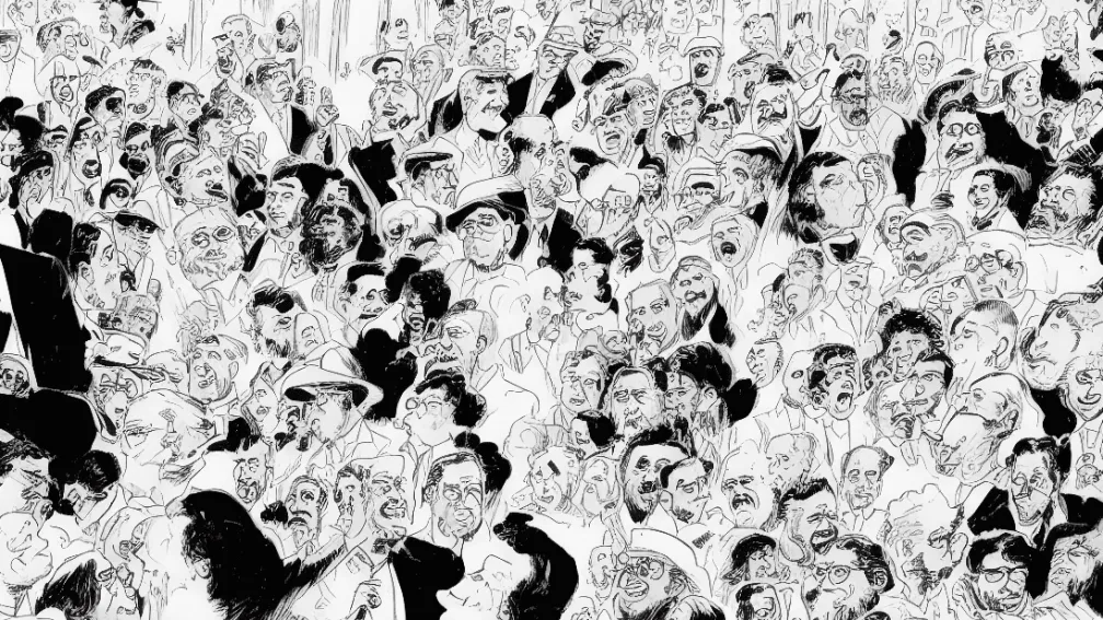 Carlos Mazón, caricatură de Sciammarella