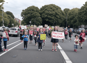 Părinții ies în stradă pentru siguranța copiilor: Campania Street for Kids cere zone fără mașini în apropierea școlilor