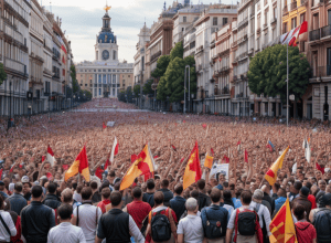 Madrid: Extrema-dreaptă manifestă cu tineri pentru „remigrare”