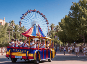 Jucătorii Barcelonei sărbătoresc titlurile din acest sezon la PortAventura