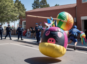Pinata anti-ICE: agenții de imigrație din dulciuri devin virali în Chicago