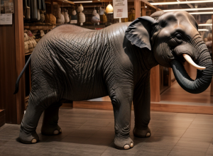 Un elefant sălbatic a intrat într-un magazin din Thailanda în căutare de mâncare