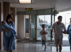 Părinți pe fugă: o pereche a fost reținută după ce a fugit din spital cu bebelușul lor de cinci ore