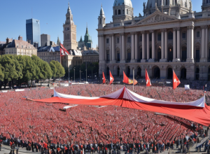 Concentrația PP la Madrid: Feijóo, Almeida și Ayuso cer alegeri anticipate
