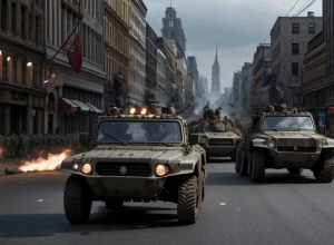 Cetățeni din Mexic urmăresc militari după un jaf, transmis live pe rețelele sociale